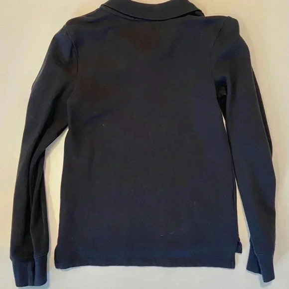 GapKids Long Sleeve Polo Navy/ Pink Collar Band Size L (10) Uniform - Picture 3 of 5